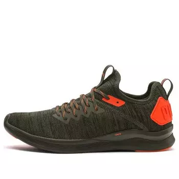 Кроссовки ignite flash evoknit unrest 'military green' Puma, зеленый