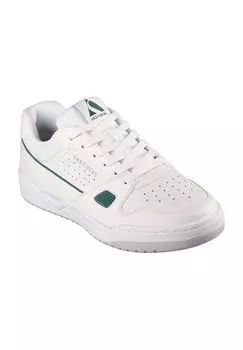 Кроссовки, имитация кожи, логотип, перфорированные, мужские SKECHERS, цвет Wgr