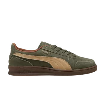 Кроссовки Indoor R Suede 'Dark Olive Haute Coffee', зеленый