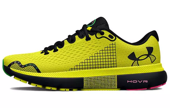 Кроссовки Infinite 4 для бега мужские с низким верхом желтые/черные Under Armour