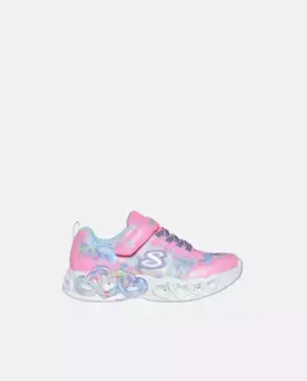 Кроссовки Infinite Heart Lights для девочек Skechers, розовый