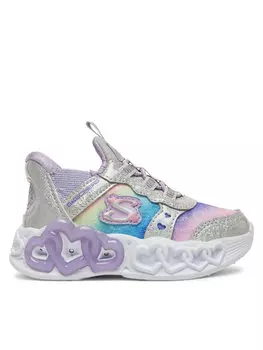 Кроссовки Infinite Heart Lights-Eternal Shimmer 303755N/Smlt Skechers, серебряный
