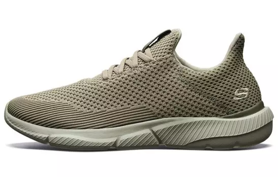 Кроссовки Ingram для бега мужские с низким верхом серо-коричневые Skechers