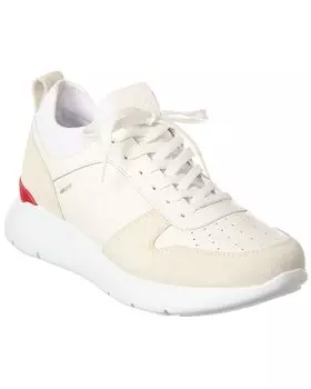 Кроссовки ISAIA Amalfi 01 из кожи и замши, белый