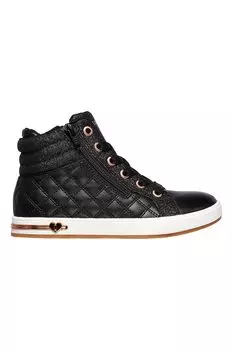 Кроссовки из экокожи Quilted Squad Skechers, черный