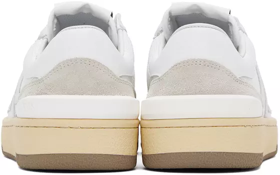 Кроссовки из белой глины Lanvin