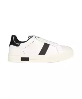 Кроссовки из блестящей кожи Armani Exchange, белый