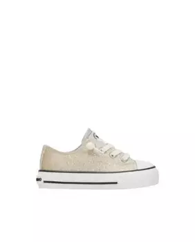 Кроссовки из блестящей ткани для девочки Naturino, золотой