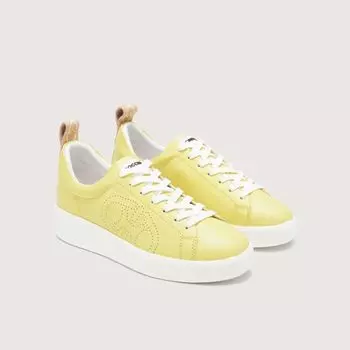 Кроссовки из гладкой кожи Coccinelle MONOGRAM PERFOREE SNEAKERS, зеленый