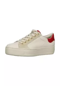 Кроссовки из гладкой кожи paul green, цвет Beige/ Rot