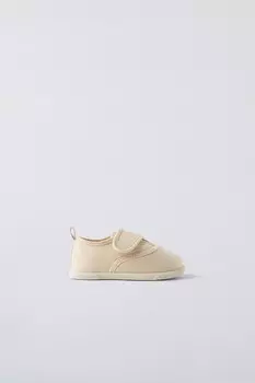 Кроссовки из хлопка ZARA, экрю