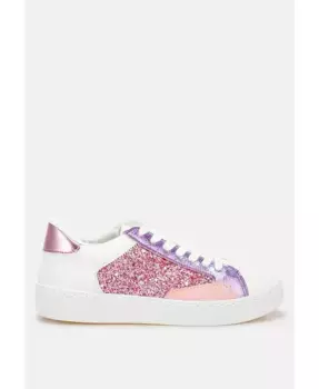 Кроссовки из искусственной кожи Cosmolight Glitter с блестками London Rag, черный