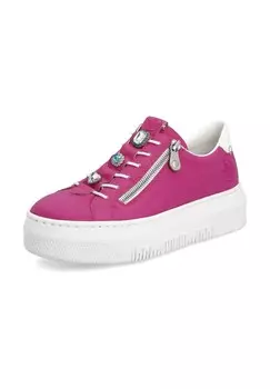 Кроссовки из искусственной кожи rieker, фуксия