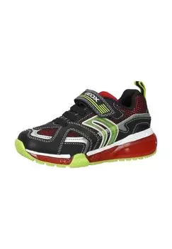 Кроссовки из искусственной кожи/сетки GEOX, цвет Schwarz Rot