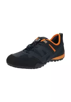 Кроссовки из искусственной кожи/сетки GEOX, цвет Navy Orange