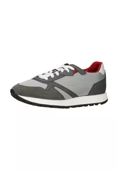 Кроссовки из искусственной кожи/сетки GEOX, серый