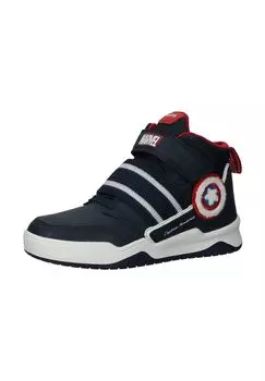 Кроссовки из искусственной кожи/текстиля GEOX, цвет Navy/Rot