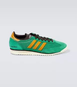 Кроссовки из коллаборации с Wales Bonner SL72 из замши и трикотажа Adidas, зеленый