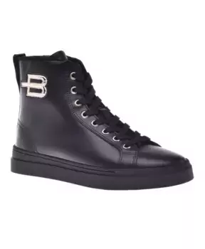 Кроссовки из кожи Baldinini, черный