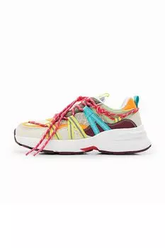 Кроссовки из кожи Desigual, мультиколор