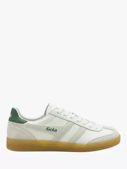 Кроссовки из кожи гадюки Gola, цвет Wht/Wht/Evergreen