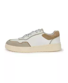 Кроссовки из кожи и бархата Boggi Milano, белый