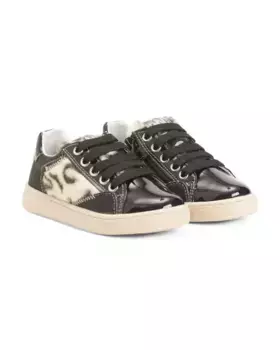 Кроссовки из кожи и меха с молнией на четверть (для малышей, маленьких детей, больших детей) Naturino, черный