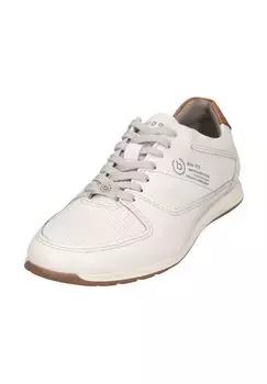 Кроссовки из кожи наппа Bugatti, цвет Wei_/braun