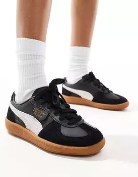 Кроссовки из кожи Palermo черного цвета Puma