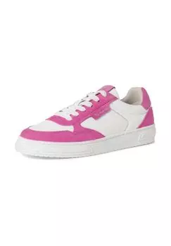 Кроссовки из кожи/синтетики Tamaris, цвет Wei/ Pink