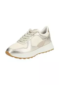 Кроссовки из кожи/текстиля GEOX, цвет Gold Beige