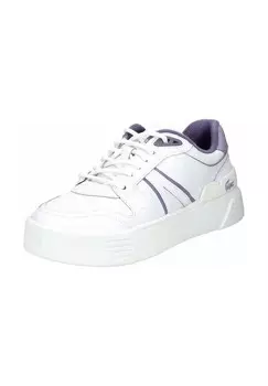 Кроссовки из кожи/текстиля LACOSTE, цвет Wei_/lila