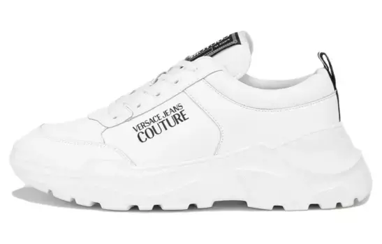 Кроссовки из массивной кожи от кутюр Versace Jeans