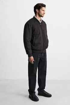 Кроссовки из массивной кожи ZARA, черный