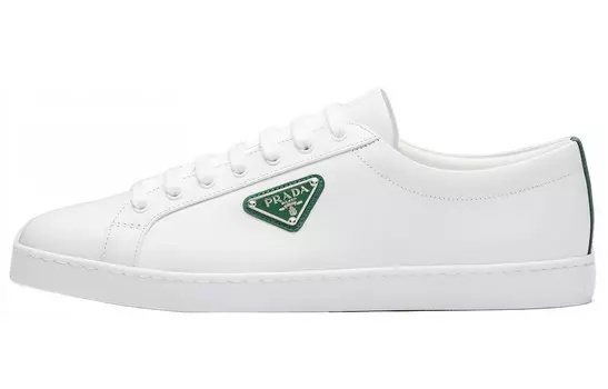 Кроссовки из матовой кожи белого цвета белого цвета манго Prada