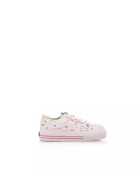 Кроссовки из парусины для девочек из ткани с принтом Mustang, белый