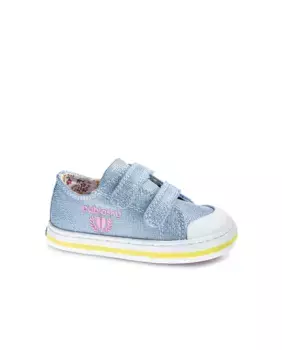 Кроссовки из парусины для маленьких девочек с застежкой-липучкой Pablosky, синий