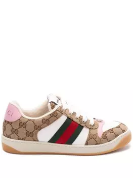 Кроссовки из парусины GG Gucci, нейтральный цвет