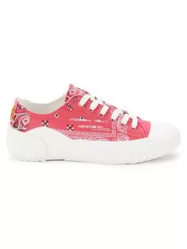 Кроссовки из парусины с банданой Kenzo, цвет Deep Fuchsia