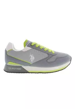 Кроссовки из полиэстера с контрастными деталями и логотипом U.S. Polo Assn, серый