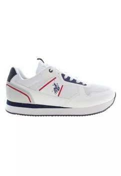 Кроссовки из полиэстера с контрастными деталями и логотипом U.S. Polo Assn, белый