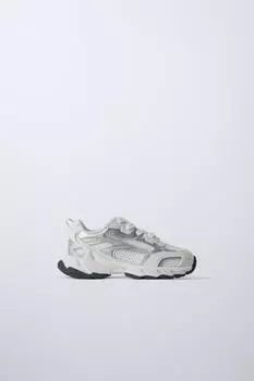Кроссовки из сетки ZARA, белый