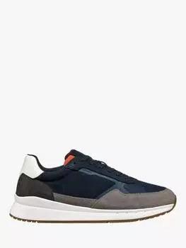 Кроссовки из смеси замши branthon Geox, цвет Dark Grey/Navy
