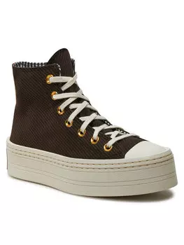 Кроссовки из ткани Converse, коричневый