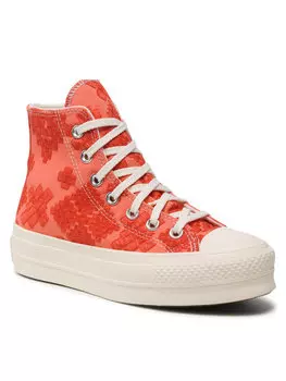Кроссовки из ткани Converse, красный