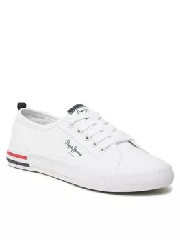 Кроссовки из ткани Pepe Jeans, белый