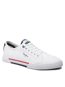 Кроссовки из ткани Pepe Jeans, белый