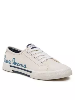 Кроссовки из ткани Pepe Jeans, белый