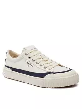 Кроссовки из ткани Pepe Jeans, белый