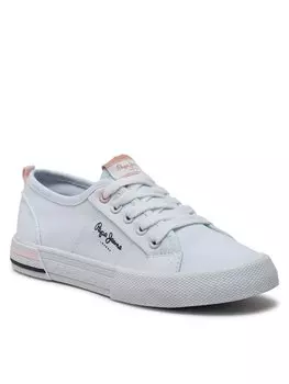 Кроссовки из ткани Pepe Jeans, белый